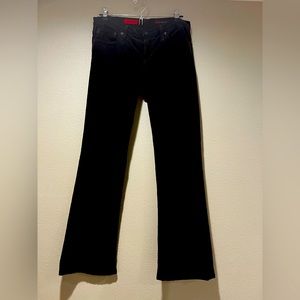 AG Black corduroy straight leg pants, 28R